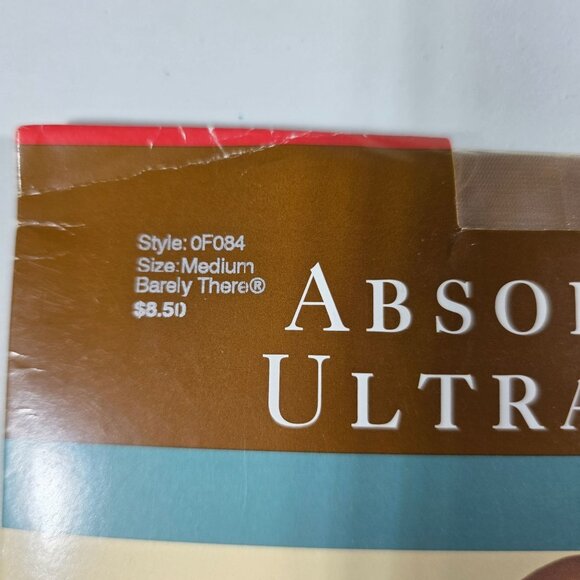 Hanes Absolutely Ultra Sheer Lace Thigh Highs Medium Barely There Nylon Hosiery - Picture 2 of 5